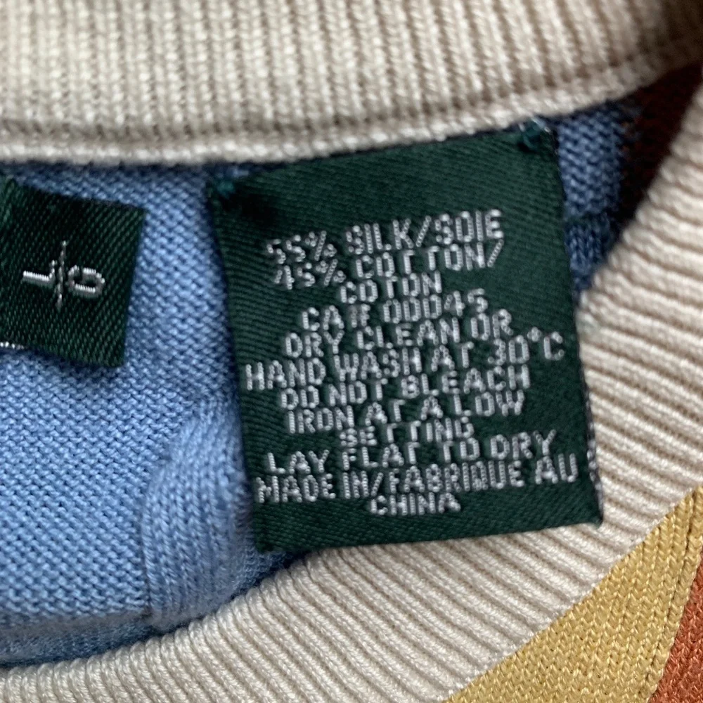 Men's Tundra Silk-Cotton Textured Lightweight Sweater Sz Large - Picture 3 of 6